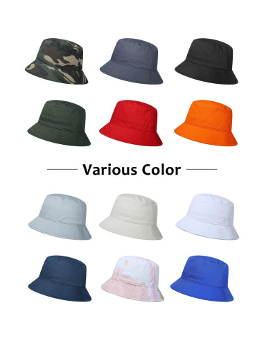 Sombrero de Cubo Gadiemkensd 100% Algodón Unisex UPF 50