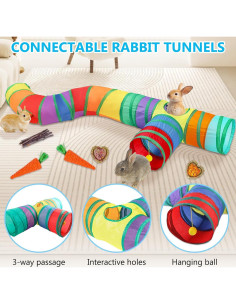 Túnel de Conejo BNOSDM 3 Vías y Tipo S, Juguetes para Mascotas 2