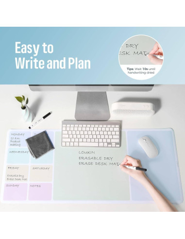 Almohadilla de Escritorio Borrable Loukin 81x36 cm Colorida