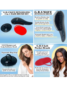 G.B.S Set de Cepillos para Mascotas 3 en 1 - Deshedding y Masaje 2
