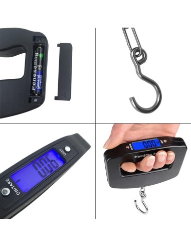 Balanza de Equipaje Digital AFUNTA 50kg 10g LCD Portátil