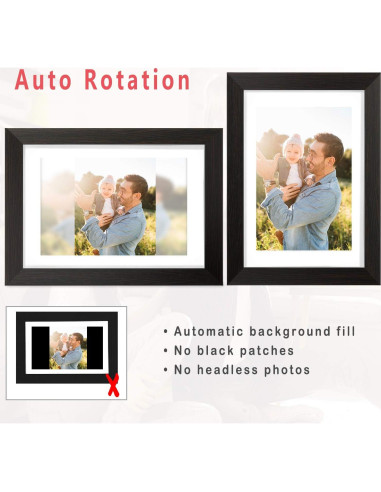 Marco de fotos digital AEEZO 10.1" 1280x800 WiFi táctil negro