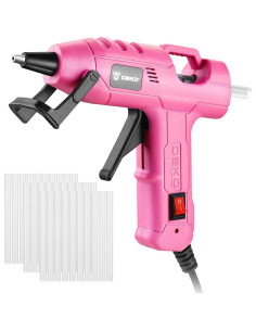 Pistola de Pegamento Caliente DEKOPRO 20W Rosa 30 Barras 2