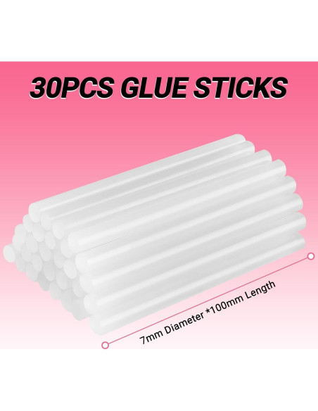 Pistola de Pegamento Caliente DEKOPRO 20W Rosa 30 Barras