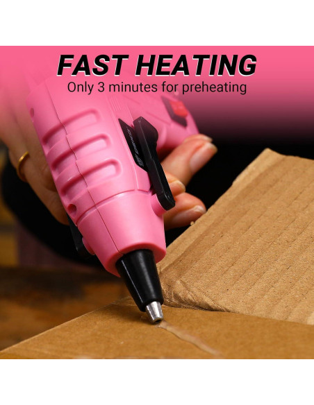 Pistola de Pegamento Caliente DEKOPRO 20W Rosa 30 Barras