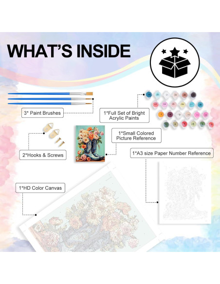 Kit de Pintura por Números Yezavesu Adultos 40.64x50.8 cm