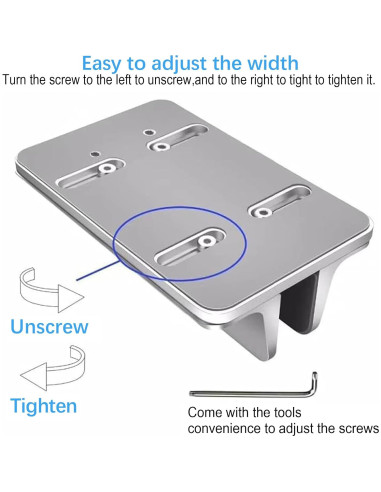 Soporte Vertical para Laptop Willdone Ajustable Plata