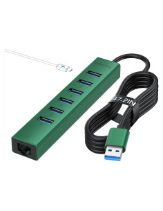 Hub USB 3.0 FORIDA 8 Puertos con Ethernet Gigabit y Carga 5V