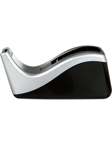 Dispensador de Cinta Scotch Bicolor Plateado/Negro 1"