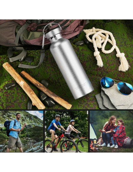 Botella de Agua Acero Inoxidable TRIPLE TREE 0.5L Aislada