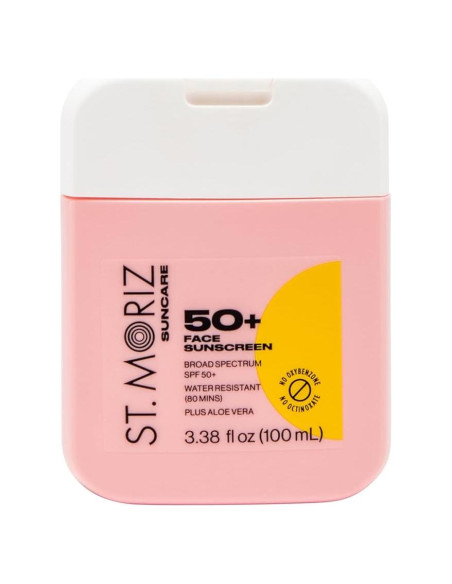 St Moriz Suncare Loción Facial SPF 50 - Vegano y Resistente al Agua