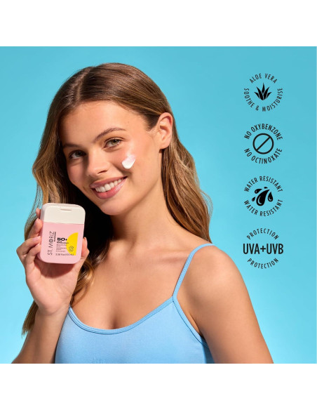 St Moriz Suncare Loción Facial SPF 50 - Vegano y Resistente al Agua
