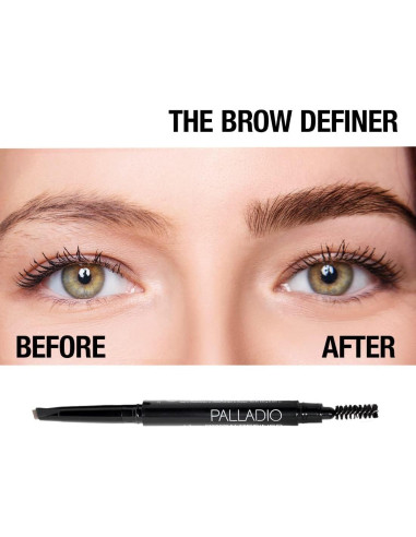 Lápiz Retráctil Definidor de Cejas Palladio Grisáceo