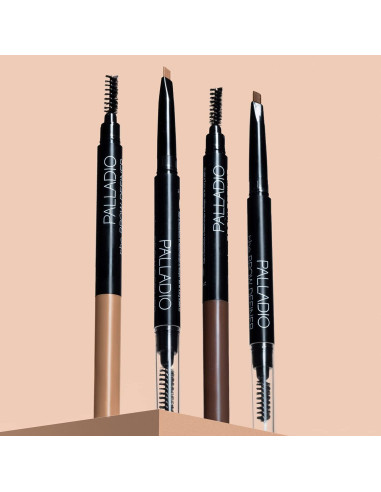 Lápiz Retráctil Definidor de Cejas Palladio Grisáceo