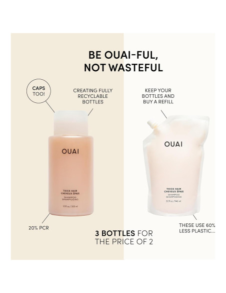 Champú Hidratante OUAI para Cabello Espeso - 2 Unidades 300ml