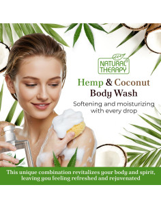 Gel de Ducha Colección del Mar Muerto 2000 ml - Hidratante con Aceite de Cáñamo y Coco 2