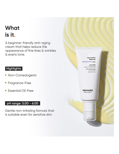 Crema Nocturna Anti Envejecimiento Minimalista 30 ml