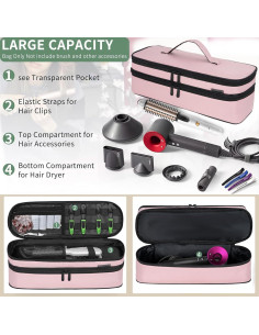 Funda de Viaje Doble Capa OUUTMEE para Secador y Estilizador 2