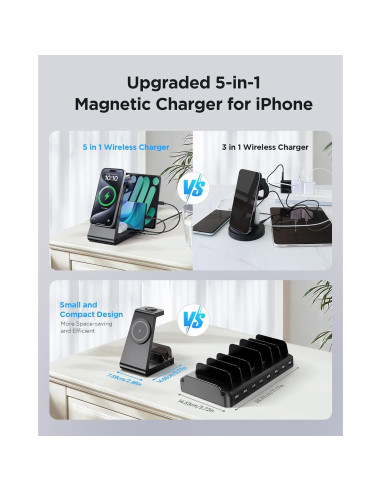 Estación de Carga 5 en 1 SHEN ZHEN para iPhone y Apple