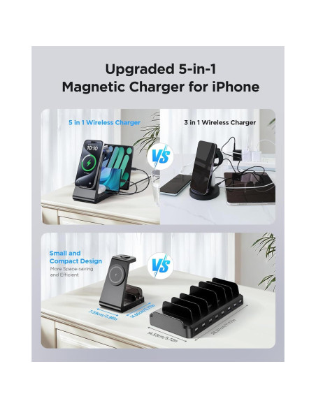 Estación de Carga 5 en 1 SHEN ZHEN para iPhone y Apple