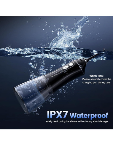 Irrigador Oral Inalámbrico JJC205 320ml 5 Modos Negro