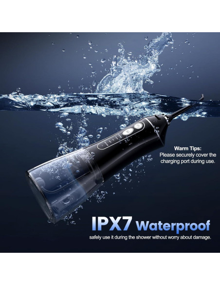 Irrigador Oral Inalámbrico JJC205 320ml 5 Modos Negro
