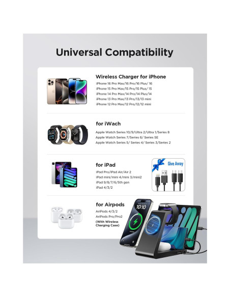 Estación de Carga 5 en 1 SHEN ZHEN para iPhone y Apple