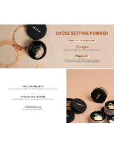 Polvo Suelto Fijador Moira Beauty Translúcido 70g 2