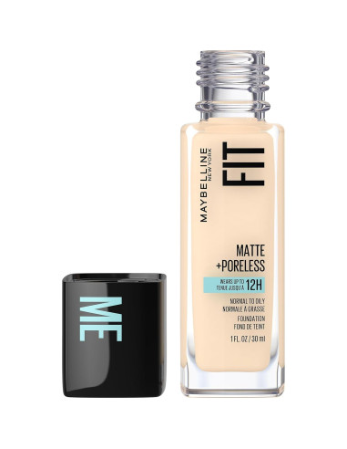 Base Líquida y Polvo Compacto Maybelline Fit Me Mate Porcelana