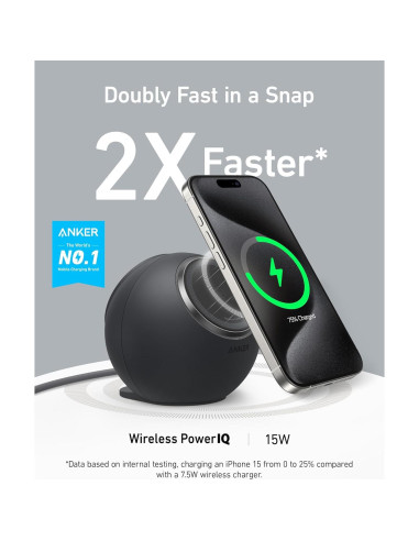 Estación de Carga Anker MagGo 8-en-1 15W Qi2 para iPhone