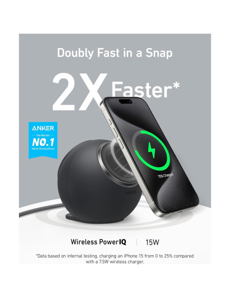 Estación de Carga Anker MagGo 8-en-1 15W Qi2 para iPhone Estación de Carga Anker MagGo 8-en-1 15W Qi2 para iPhone