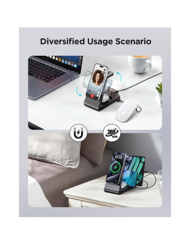 Estación de Carga 5 en 1 SHEN ZHEN para iPhone y Apple