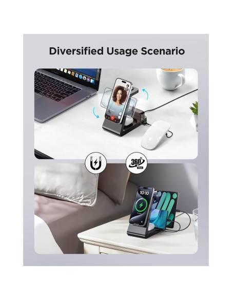 Estación de Carga 5 en 1 SHEN ZHEN para iPhone y Apple