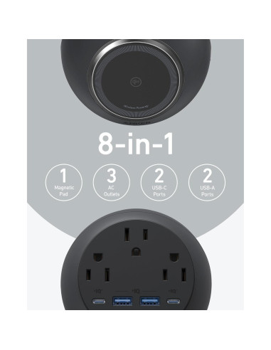 Estación de Carga Anker MagGo 8-en-1 15W Qi2 para iPhone