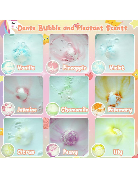 KAV Conjunto de 9 Bombas de Baño Efervescentes con Pulsera