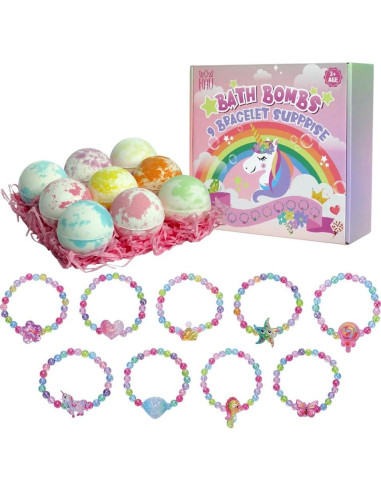 KAV Conjunto de 9 Bombas de Baño Efervescentes con Pulsera