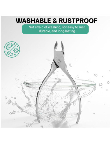 Alicates para Uñas de Pies VERVINEO - Acero Quirúrgico 14.3x9cm