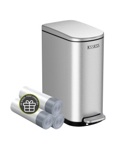 Bote de Basura Slim KSSKSS 10L Acero Inoxidable Plata