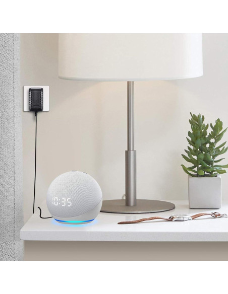 Adaptador de corriente 15W Smays para Alexa Echo Spot y Dot