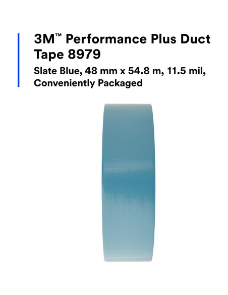 Cinta adhesiva 3M Performance Plus 8979 azul pizarra 48mm x 55m