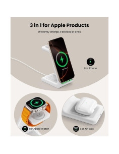 GEEKERA Estación Carga Inalámbrica 3 en 1 para Apple 2