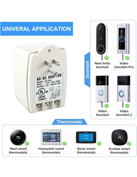 Transformador Hotop 24V 40VA Enchufable con Fusible PTC