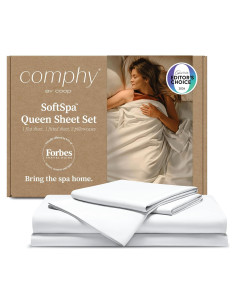 Juego de Sábanas Coop Home Goods SoftSpa 4 Piezas Reina Blanco