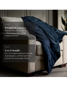 Manta con Peso LUXOME Queen 152x203cm 8.16kg Marino 2