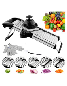 Rebanador Mandolina Ajustable GILINIMY Acero Inoxidable 40.64cm