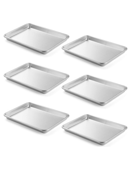 Bandejas de Horno de Aluminio CURTA 33x25.4 cm Paquete de 6 Bandejas de Horno de Aluminio CURTA 33x25.4 cm Paquete de 6