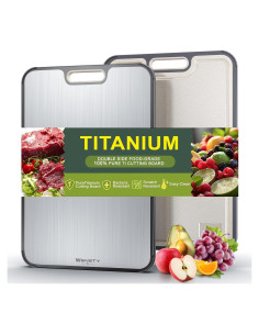 Tabla de Cortar Doble Cara WENGTY Titanio 40.1x27.9cm