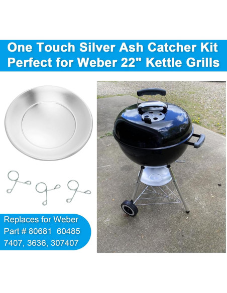 Bandeja de Captura de Cenizas y Ruedas Weber 22" LS'BABQ