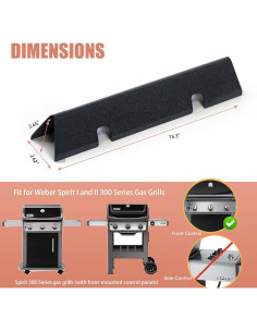 Barras Saborizadoras Weber Spirit 2 Enameled 15.3" 7736 2