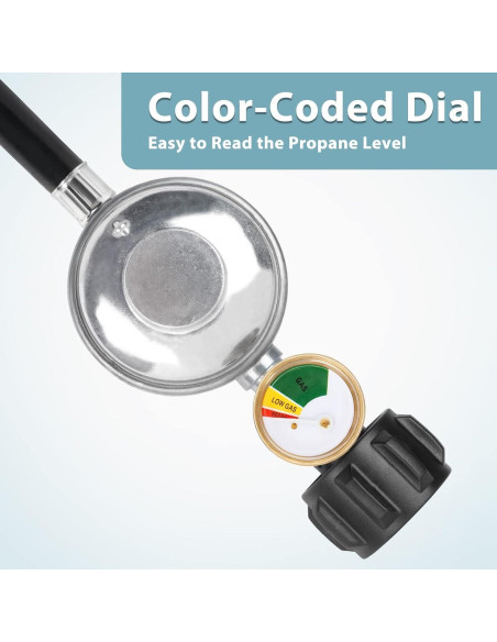 Regulador de Gas Universal SHINESTAR 1.07m con Manguera y Medidor